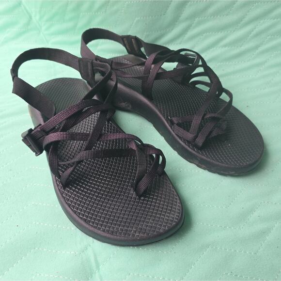 Chaco Women 11 ZX/2 Dual Adjustable Straps Sandal Toe strap loop black outdoor - Picture 1 of 8